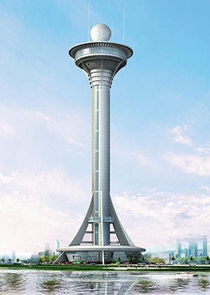 Shanxi Changzhi 121m Doppler Weather Radar Sightseeing Tower